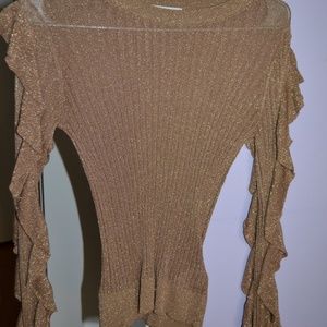 Joie XXS Gold top party festive mermaid sleeves